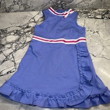 Janie And Jack Girls Size 2Y Blue Periwinkle Ruffle Sleeveless Dress