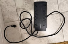 Amazon Basics Rectangle 12-Outlet Power Strip Surge Protector, 10-Foot cord