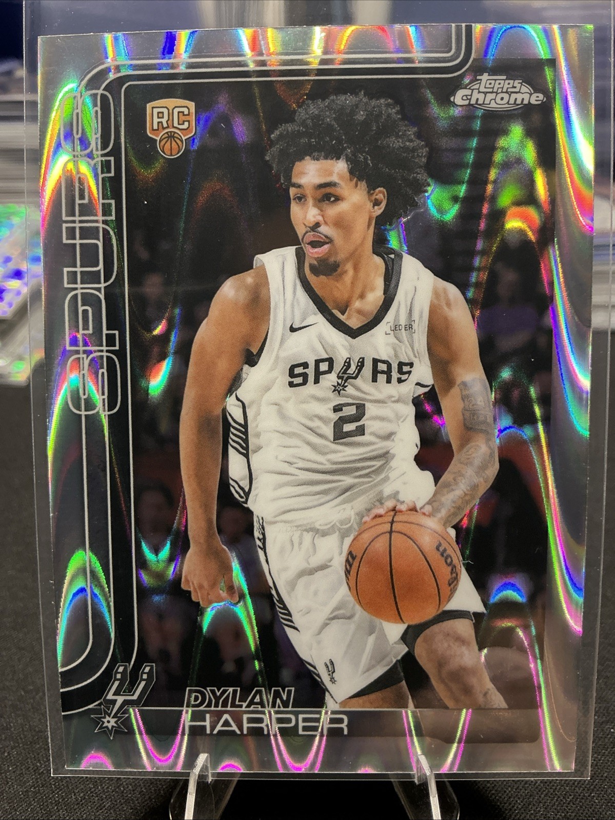 DYLAN HARPER (RC) 2025-26 Topps Chrome Raywave #252 San Antonio Spurs