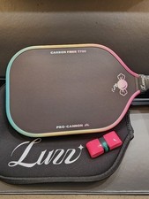Luzz Candy Cannon Pickleball Power Paddle NEW FREE paddle cover / pink over grip
