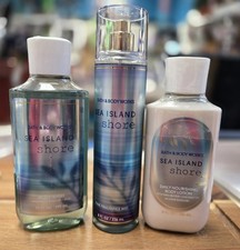Bath  Body Works SEA ISLAND SHORE Fragrance Mist,Body Lotion  Wash 3 Piece Set