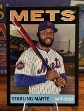2025 Topps Archives - 1964 Topps Starling Marte #92 Black Foilboard