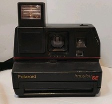 Vintage 1980's Polaroid Impulse SE Black Autofocus Camera NO FILM UNTESTED 
