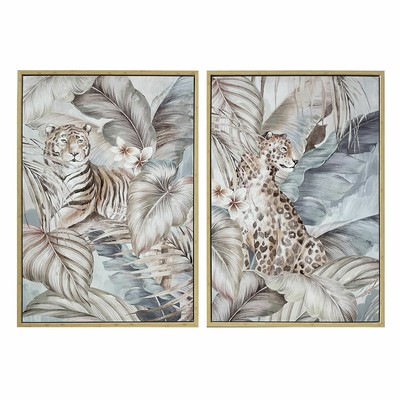 Leinwand DKD Home Decor polystyrol Leinwand 70 x 4 x 100 cm