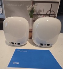 Google Nest Wifi Pro 2-Pack Wi-Fi 6E Mesh Router Snow G6ZUC Tested