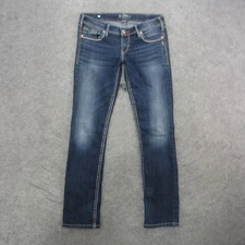 Silver Jeans Co. Jeans Womens 30x32 Blue Berkley Skinny Stretch Denim Dark Wash