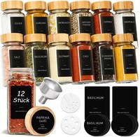 GewüRzgläSer Set 12 StüCk 120Ml Platzsparend FüR KüChenaufbewahrung