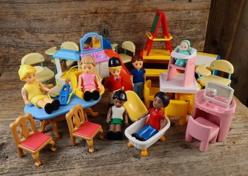 Large Lot of Little Tikes Furniture and People