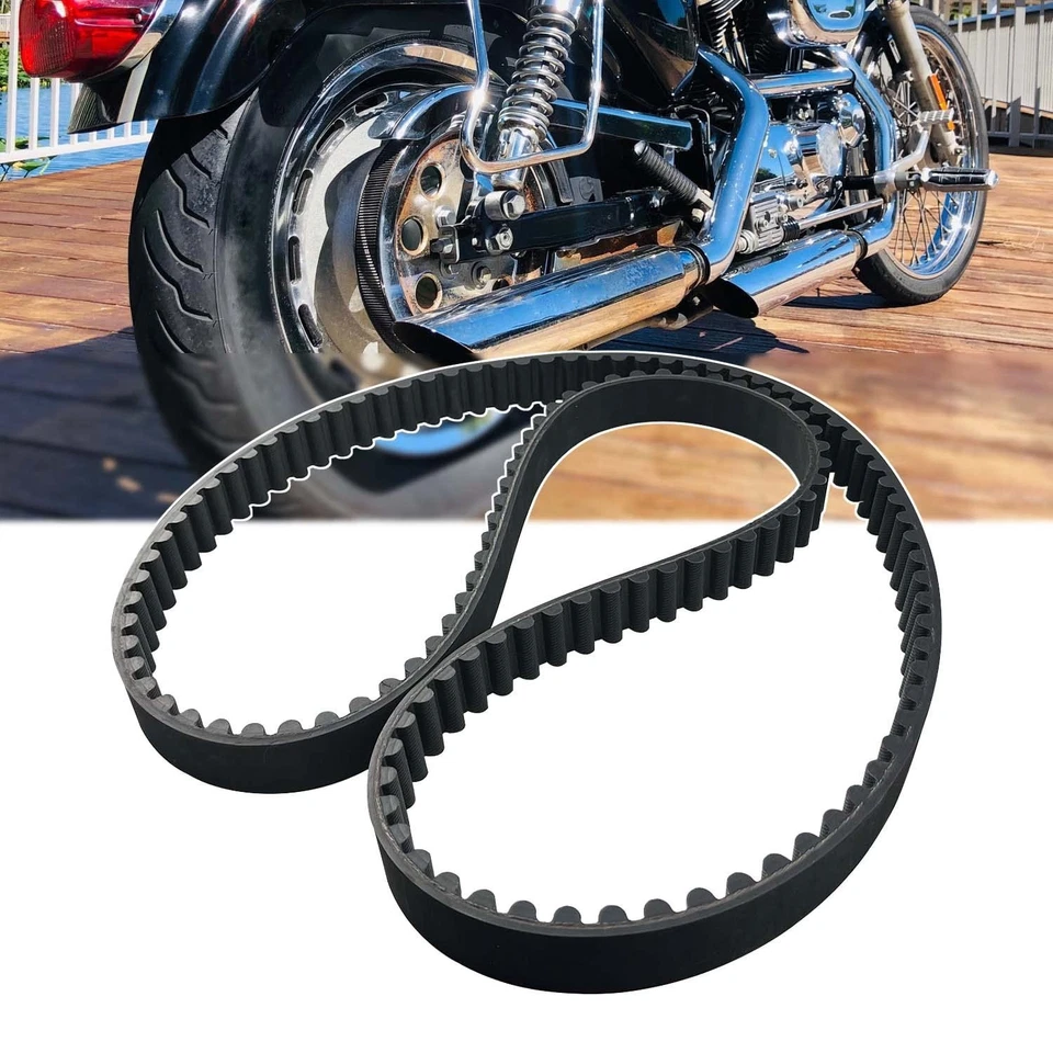 Durable Rear Drive 128T 1-1/8" Belt for Harley Davidson and Buell Motorcycles - Image 3 of 4