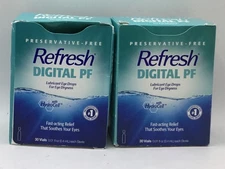 Exp 2/26 (2) Refresh Digital PF Lubricant Eye Drops, 30x2=60 Vials Exp 2/26