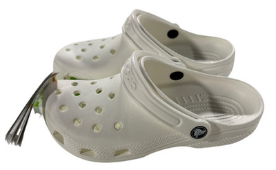 Crocs Kids Classic Clog White 206991-100 Youth Slip On Comfort Shoes