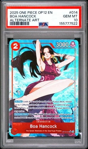 ONE PIECE LEGACY OF THE MASTER #014 BOA HANCOCK OP12-014 ALTERNATE ART PSA 10