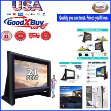 Inflatable Outdoor Projector Screen 13ft x 7.4ft Double-Sided Portable Theate...