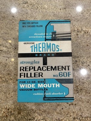 Vintage Thermos Stronglas Replacement Filler No. 60F Wide Mouth 10 oz NOS
