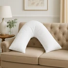 V Shaped Pillow Hollowfiber Filled Orthopedic Head Neck Back Maternity Pregnancy
