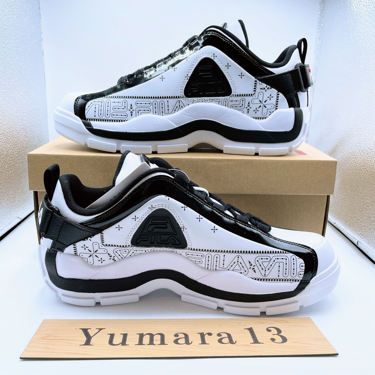 FILA Grant Hill 2 Low Pure White Black Chinese Red FM0101020100-48