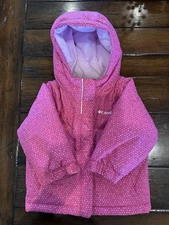 Columbia Sportswear Company Kids Pink Puffer Coat With Hood, 2T