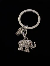 COACH Elephant Crystal Rhinestone Keyring Bag Charm