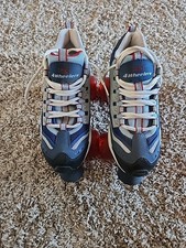 Sketchers 4-Wheelers Roller Skates   Women  s 8.5; Blue  Red Sparkle, Worn Once