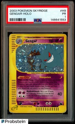 2003 Pokemon Skyridge #H9 Gengar Holo PSA 1 PR