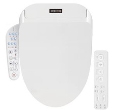 Bidet Toilet Seat - Dual Control Warm, Heated Seat, Air Dryer, LED Night