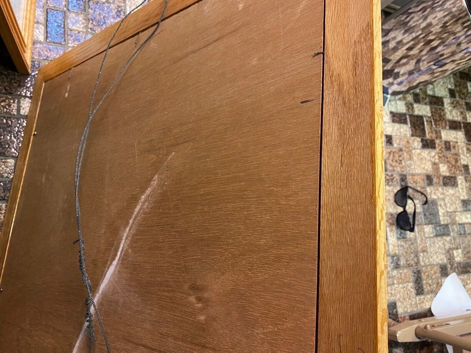 Pintura africana contemporánea de George NeNe mujeres agricultoras de Zimbabue 22x26 Foto 3 de 4