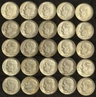 Set of 25 Circulated 1964 Roosevelt 90% Silver Dimes