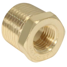 1 Pc XFITTING 1/2" Male x 1/4" Female NPT Hex Reducer Bushing, Lead Free Brass