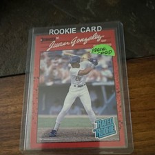 Donruss 1990 Juan Gonzalez Rated Rookie RC #33 Texas Rangers MLB Card. rookie card picture