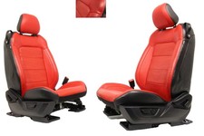 2015 - 2023 Ford Mustang Front Seats Gt Premium Coupe - Showstopper Red Leather