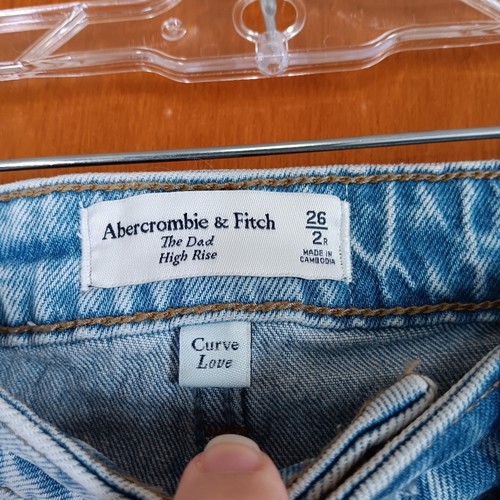 Abercrombie & Fitch The Dad High Rise Curve Love Jeans size 26 - Picture 4 of 6