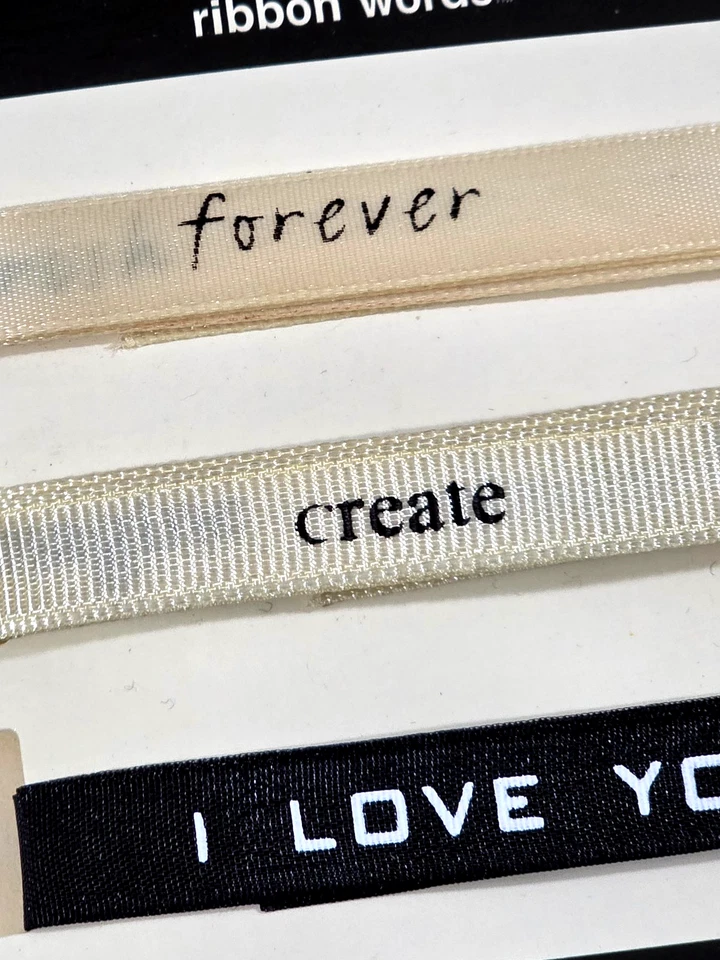 MAKING MEMORIES Ribbon Words -  EMOTIONS  - 3 yds total - Image 2 of 2