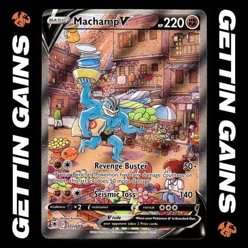Machamp V - 172/189 - Alternate Art - Astral Radiance - Pokemon Card - NM/M
