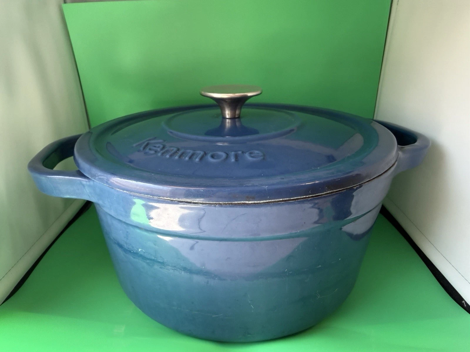 Kenmore 5.5 Quart Dutch Oven Blue Marks Inside But NO SCRATCHES