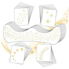 Christmas Face Tattoos 20PCS Glitter Freckles Face Tattoo for Kids, Gold