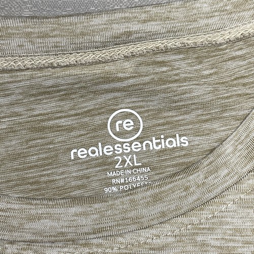 Men's Real Essentials 2XL Gray Heather Long Sleeve Shirt - Picture 4 of 8