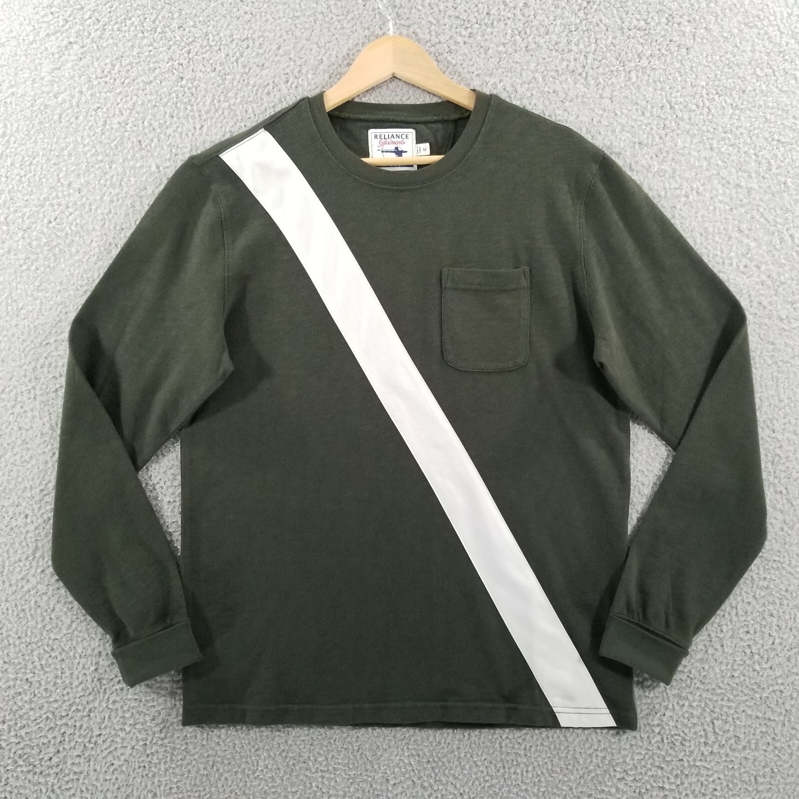 FILA Guideboat Co Rowing Crew T Shirt Uomo Medium Verde Foresta Affidabilità Abbigliamento Slub