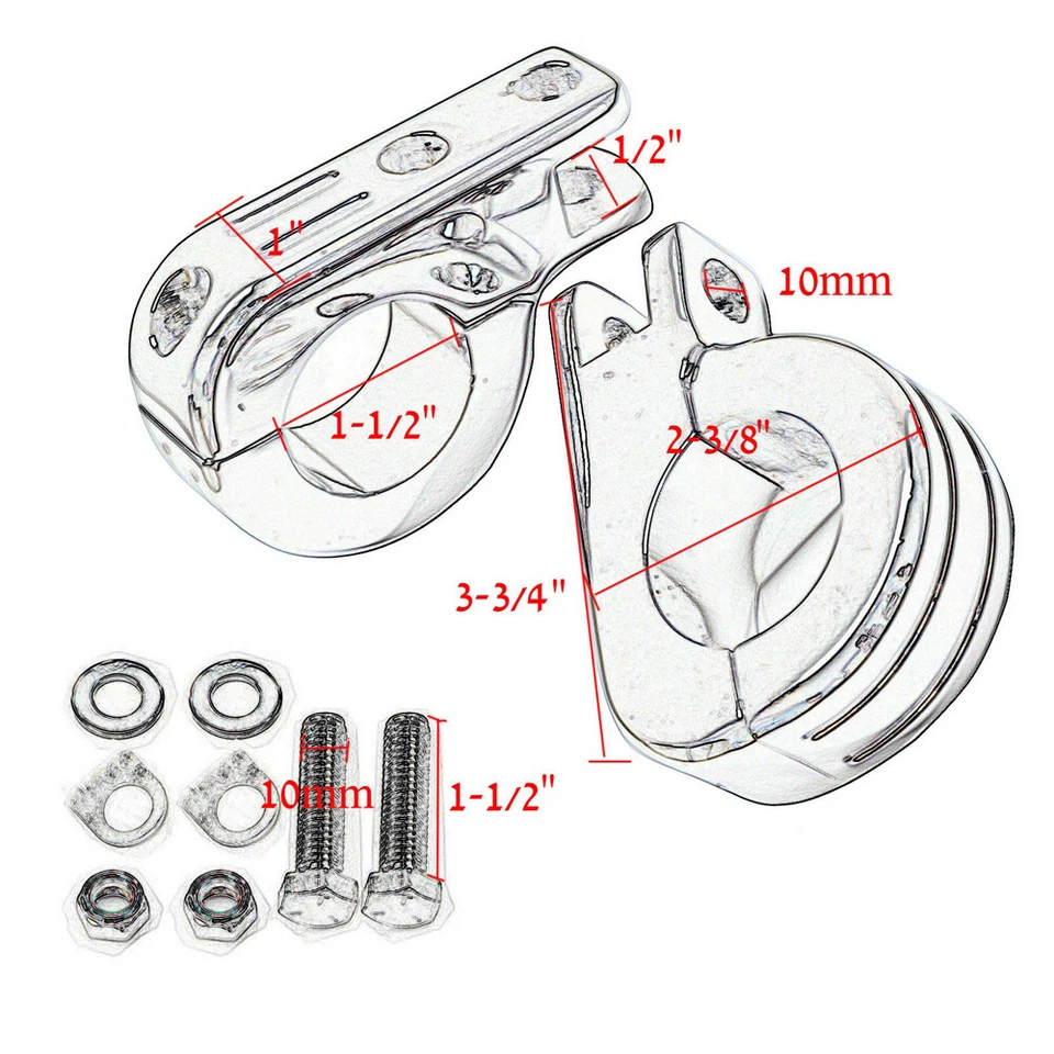 Highway Foot Rest/Foot pegs Mount For Honda GoldWing GL1800 GL1500 GL1100 GL1200 Foto 4 de 4