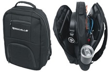 Rockville DJBP24 Rugged DJ Compact Backpack with 11 Compartments/Fits 17" Laptop