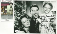 ZUZU  autographed 8x10  photo from It's a Wonderful Life Great Inscription JSA*