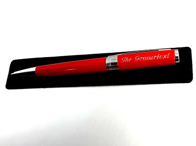 Kugelschreiber Kuli kräftige Metallgehäuse ROT mit Ihrer Gravur und Einstecketui