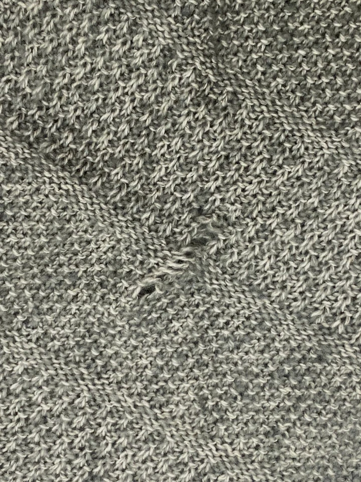 $110 Tasso Elba Mens Gray Full-Zip Marled Sweater Sweatshirt Size 2XL *REPAIRED* - Image 2 of 2