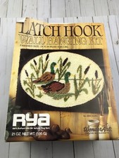 Vintage Ducks Rya Wonderart Latch Hook Wall Hanging Kit 4866