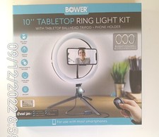 Vlogging -BOWER 10" TABLETOP LED RING LIGHT ADJUSTABLE BALL-HEAD TRIPOD STAND