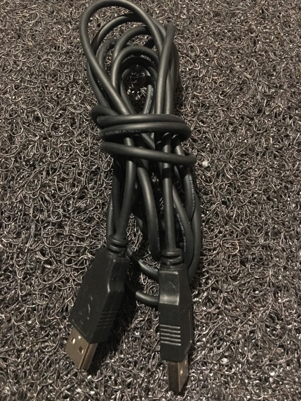 7FT USB to USB Cord 2725 80°C 30V VW1 ETERNAL E216131 AWM Black Color