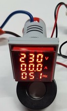 lampada spia  BLU  voltmetro-amperometro-Fequenz.Tensione 220V volt  D=22 mm