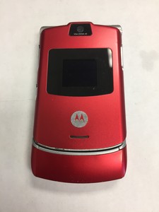 Motorola-RAZR-V3-Red-Cellular-Phone-AS-IS-No-bat