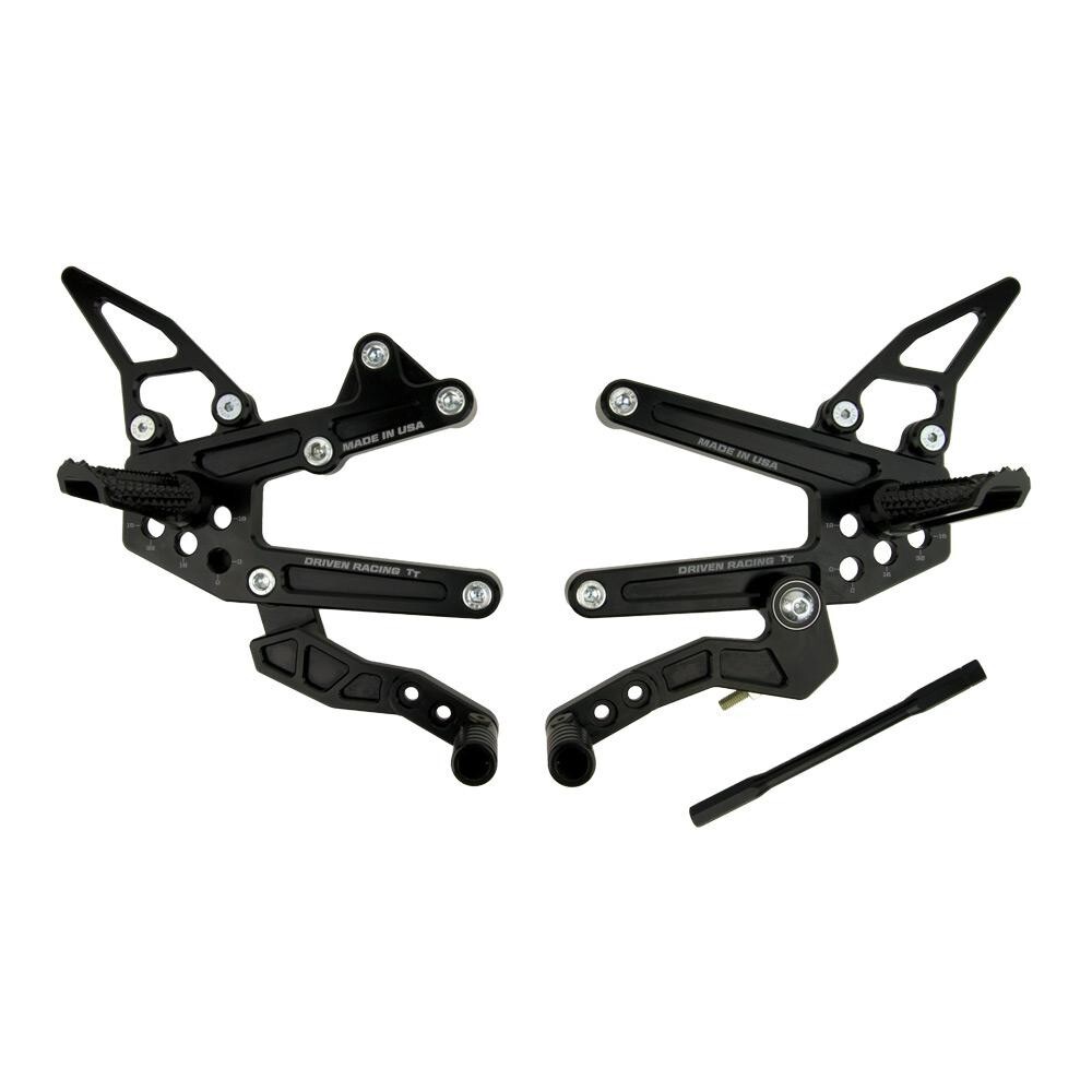 KAWASAKI 2009-2012 ZX6R DRIVEN TT REARSET - ADJUSTABLE KAWASAKI 2009-2012 ZX6R DRIVEN TT REARSET - ADJUSTABLE