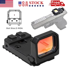 Mini Folding Flip Up Red Dot Sight Holographic Reflex Sight RMR For Glock Pistol