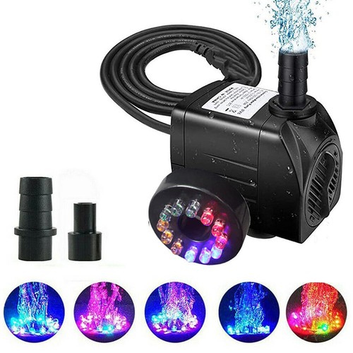 LED Teichpumpe Springbrunnen Wasserspielpumpe Elektrisch Beleuchtung Teiche Pump - Bild 18 von 21